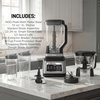 image:imageNinja Professional Plus Kitchen System 1400WP AutoiQ Grey BN801  5 functions for smoothies chopping amp dough with AutoiQ 72oz blender pitcher 64oz processor 2 24oz cupsPro Plus Kitchen SystemGrey