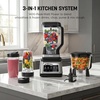 image:imageNinja Professional Plus Kitchen System 1400WP AutoiQ Grey BN801  5 functions for smoothies chopping amp dough with AutoiQ 72oz blender pitcher 64oz processor 2 24oz cupsPro Plus Kitchen SystemGrey