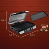 image:imageNinja Sizzle Indoor Grill amp Griddle 14 500F GreySilver GR101  Interchangeable nonstick grill amp griddle plate dishwashersafe lid 500F edgetoedge heat for perfect chargrilled marks20 Inch