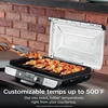 image:imageNinja Sizzle Indoor Grill amp Griddle 14 500F GreySilver GR101  Interchangeable nonstick grill amp griddle plate dishwashersafe lid 500F edgetoedge heat for perfect chargrilled marks20 Inch