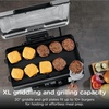image:imageNinja Sizzle Indoor Grill amp Griddle 14 500F GreySilver GR101  Interchangeable nonstick grill amp griddle plate dishwashersafe lid 500F edgetoedge heat for perfect chargrilled marks20 Inch
