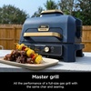 image:imageNinja Woodfire ProConnect Premium XL BBQ Grill 7in1 App Enabled Blue  180 sq in of cooking space with appconnected dual thermometers and real woodfired flavorGreen  Gold