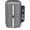 image:imageNinja Air Fryer DoubleStack 8 Qt 6in1 Black SL201  Air fry broil roast bake reheat dehydrate Cooks 4 foods at once Smart Finish Match Cook10 QT