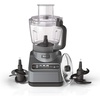image:imageNinja BN601 Professional Plus Food Processor 1000PeakWatts with AutoiQ Preset Programs Chop Puree Dough Slice Shred with a 9Cup Capacity and a Silver Stainless Finish Renewed
