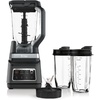 image:imageNinja DB751A Pro Plus DUO Blender 1400W AutoIQ 3 Modes Smoothies Frozen Drinks 72oz Pitcher 2x24oz Cups Pro Blades BlackStainless