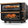 image:imageNinja Double Oven Pro Smart XL 12in1 Silver DCT821  QuartzHeat top oven DualZone Smart Finish Fits 45 lb chicken amp 6 lbs wings Air fryOnyx