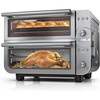 image:imageNinja Double Oven Pro Smart XL 12in1 Thermometer Silver DCT871  Pro Cook thermometer QuartzHeat top oven DualZone Smart Finish Air fry bake broilDouble Oven with Thermometer
