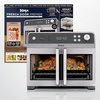 image:imageNinja French Door Premier Air Fry Oven 10in1 203 Qt Stainless FO101  450F cyclonic air PFASfree surface Air fry sear crisp bake broil toast dehydrateSilver