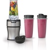 image:imageNinja NutriPlus Personal Blender 900PW 3 20oz Cups Silver BN301  900peakwatt pushtoblend motor for smoothies amp sauces 3 20oz cups 2 spout lids amp storage lid Dishwasher safePush to blend  3 cups