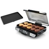 image:imageNinja Sizzle Indoor Grill amp Griddle 14 500F GreySilver GR101  Interchangeable nonstick grill amp griddle plate dishwashersafe lid 500F edgetoedge heat for perfect chargrilled marks20 Inch