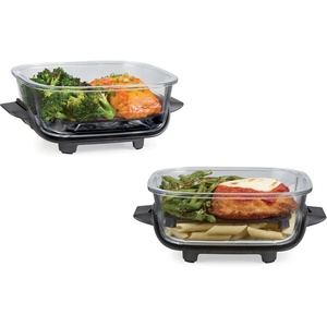 image:imageNinja 6Cup CleanCrisp Glass Container amp Storage Lid Crispi XSKSFN6CUP  450F rated PFAS and PTFE free Microwave freezer and dishwashersafe6 Cup 2pk