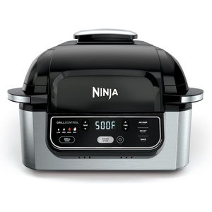 image:imageNinja AG300 4in1 Indoor Grill with 4Quart Air Fryer with Roast Bake and Cyclonic Grilling Technology
