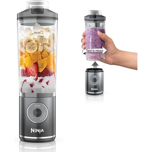 image:imageNinja Blast Max Portable Blender Twist amp Go 22oz Grey BC251GY  Twist amp Go removable 22oz vessel AutoiQ Crush amp Smoothie programs cordless Dishwasher safe leakproof lidGray