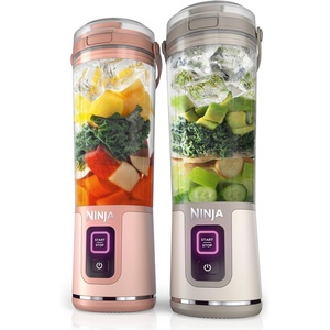 image:imageNinja Blast Portable Blender Cordless 18oz Vessel White BC151WH  USBC rechargeable cordless blending anywhere BlastBlade crushes ice amp frozen fruit Leakproof sip lid dishwasher safePeach  Stone