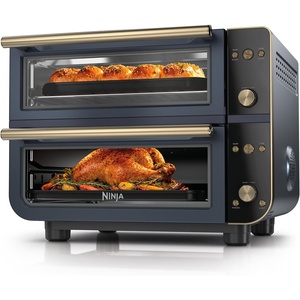 image:imageNinja Double Oven Pro Smart XL 12in1 Silver DCT821  QuartzHeat top oven DualZone Smart Finish Fits 45 lb chicken amp 6 lbs wings Air fryCyberspace