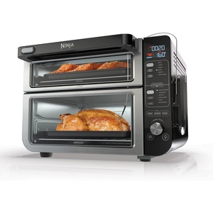 image:imageNinja Double Oven Pro Smart XL 12in1 Thermometer Silver DCT871  Pro Cook thermometer QuartzHeat top oven DualZone Smart Finish Air fry bake broil12in1 w Flexdoor