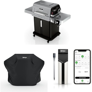 image:imageNinja FlexFlame Starter Bundle Electric amp Propane Grill 5in1 Cooking System Includes FlexFlame Premium Grill Cover and ProChef Wireless Probe for Indoor amp Outdoor Cooking US Only