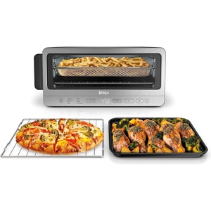 image:imageNinja Flip Toaster Oven amp Air Fryer 8in1 Stainless Steel SP151  Air fry bake broil toast bagel dehydrate reheat 1800W Flip up amp away XL capacity8in1 Flip Oven Stainless