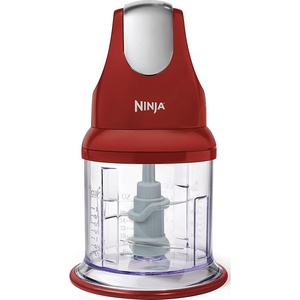 image:imageNinja Food Chopper Express Chop with 200Watt 16Ounce Bowl for Mincing Chopping Grinding Blending and Meal Prep NJ110GRRed