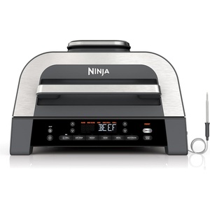 image:imageNinja Foodi 5in1 XL Indoor Grill amp Air Fryer BlackGrey AG301  Cyclonic Grilling Technology for chargrilled flavor indoors yearround 5in1 Grill Air Fry Roast Bake amp Dehydrate XL6in1 w probe