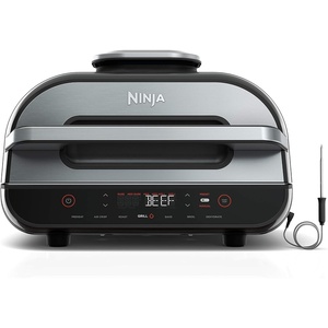 image:imageNinja Foodi 5in1 XL Indoor Grill amp Air Fryer BlackGrey AG301  Cyclonic Grilling Technology for chargrilled flavor indoors yearround 5in1 Grill Air Fry Roast Bake amp Dehydrate XL6in1 Smart XL