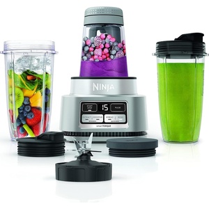 image:imageNinja Foodi Personal Blender amp Smoothie Bowl Maker 1200PW SS101  smartTORQUE motor  Hybrid Edge blades Smoothie bowl maker nutrient extractor 2 24oz cups Dishwasher safePersonal Blender