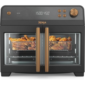 image:imageNinja French Door Premier Air Fry Oven 10in1 203 Qt Stainless FO101  450F cyclonic air PFASfree surface Air fry sear crisp bake broil toast dehydrateBlack