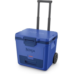 image:imageNinja FrostVault 30qt Cooler with Wheels Dry Storage Lakeshore Blue  Ninja FrostVaults 30qt capacity holds 48 cans keeps food cool amp dry and rolls easily on allterrain wheelsLuminous Blue
