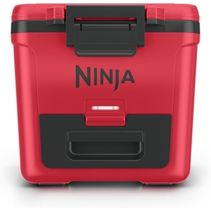 image:imageNinja FrostVault 30qt Cooler with Wheels Dry Storage Lakeshore Blue  Ninja FrostVaults 30qt capacity holds 48 cans keeps food cool amp dry and rolls easily on allterrain wheelsTrue Red