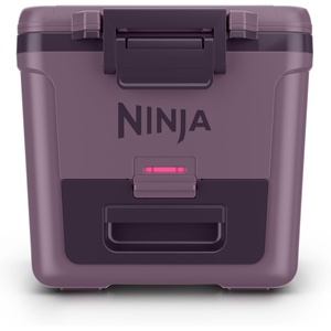 image:imageNinja FrostVault 30qt Cooler with Wheels Dry Storage Lakeshore Blue  Ninja FrostVaults 30qt capacity holds 48 cans keeps food cool amp dry and rolls easily on allterrain wheelsSmokey Mauve