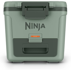 image:imageNinja FrostVault 30qt Cooler with Wheels Dry Storage Lakeshore Blue  Ninja FrostVaults 30qt capacity holds 48 cans keeps food cool amp dry and rolls easily on allterrain wheelsSpanish Moss