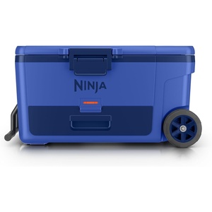 image:imageNinja FrostVault 45qt Cooler with Wheels Dry Storage Lakeshore Blue  Ninja FrostVaults 45qt capacity holds 68 cans keeps food cool amp dry and rolls easily on allterrain wheelsLuminous Blue