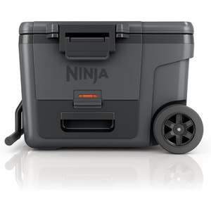 image:imageNinja FrostVault 45qt Cooler with Wheels Dry Storage Lakeshore Blue  Ninja FrostVaults 45qt capacity holds 68 cans keeps food cool amp dry and rolls easily on allterrain wheelsCharcoal Grey