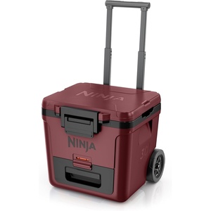 image:imageNinja FrostVault 65qt Cooler with Wheels Dry Storage Drawer Birch Beige  Ninja FrostVaults 65qt capacity holds 97 cans keeps food cool amp dry and rolls easily on allterrain wheelsMerlot
