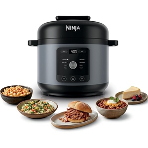 image:imageNinja HyperHeat 9in1 Pressure Cooker 65qt Stone Purple PC201SP  Cooks 2X faster Sear Saut Slow Cook Steam amp Sous Vide 1200W PFASfree pot removable SimpliServe pot for easy servingStone Purple