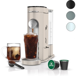 image:imageNinja Pods amp Grounds Iced Coffee Maker KCup Pod Compatible Stone PB041ST  SingleServe Brews Grounds Compact Design 56oz Reservoir 6oz Cup to 24oz Travel Mug Brew SizesStone
