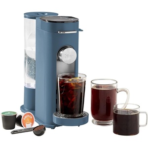 image:imageNinja Pods amp Grounds Iced Coffee Maker KCup Pod Compatible Stone PB041ST  SingleServe Brews Grounds Compact Design 56oz Reservoir 6oz Cup to 24oz Travel Mug Brew SizesBlue
