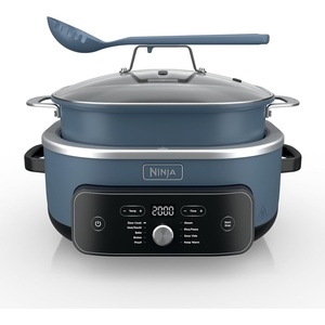 image:imageNinja PossibleCooker PRO Plus 85qt Blue Macaron MC2001  9in1 replaces 16 tools 1400W Slow Cook Sear Saut Proof PastaRice ovensafe ceramic pot cookertooventotableBlue
