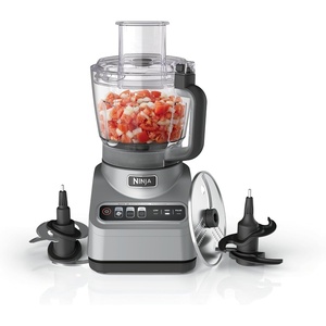image:imageNinja Professional Plus Food Processor 850Watts With AutoiQ Preset Programs Chop Puree Dough Slice Shred With a 9Cup Capacity and a Silver Stainless Finish BN600C  Canadian Version