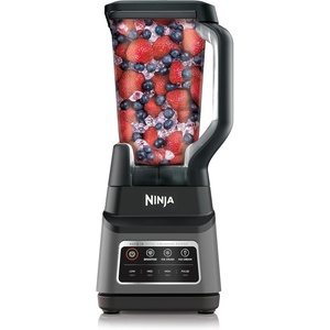 image:imageNinja Professional Plus Kitchen System 1400WP AutoiQ Grey BN801  5 functions for smoothies chopping amp dough with AutoiQ 72oz blender pitcher 64oz processor 2 24oz cupsPro Plus BlenderGrey