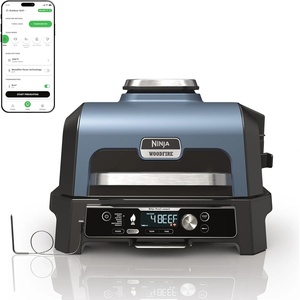 image:imageNinja Woodfire ProConnect Premium XL BBQ Grill 7in1 App Enabled Blue  180 sq in of cooking space with appconnected dual thermometers and real woodfired flavorBlack  Blue