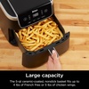 image:imageNinja Air Fryer Pro 4in1 Capacity 5 m2 47 Litres Outdoor Roast BBQ Heating Drainage BBQ Air Crisp Technology Nonstick Basket and Crispy Griddle Grey