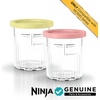 image:imageNinja CREAMi XL Tubs 2 Pack with Storage Lids XSKPNTLD2  Ninja Creami XL 2 Pack Tubs with Storage Lids in Coral and Yellow Compatible with NC500 and NC600 SeriesCREAMi Deluxe NC5NC6 2 pack