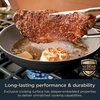 image:imageNinja Ceramic Pro 1025 Fry Pan PFASFree Midnight Blue CW30026MM  Titaniuminfused ceramic 10year nonstick guarantee No lead cadmium All stovetops amp induction compatible Broil to 550F1025 Fry Pan  Midnight Blue