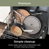image:imageNinja Ceramic Pro 10Pc Cookware Set PFASFree Midnight Blue CW39010MM  Titaniuminfused ceramic 10year nonstick guarantee No lead cadmium All stovetops amp induction compatible Broil to 550FGray