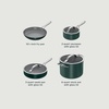 image:imageNinja Ceramic Pro 10Pc Cookware Set PFASFree Midnight Blue CW39010MM  Titaniuminfused ceramic 10year nonstick guarantee No lead cadmium All stovetops amp induction compatible Broil to 550FGreen