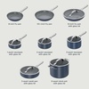 image:imageNinja Ceramic Pro 10Pc Cookware Set PFASFree Midnight Blue CW39010MM  Titaniuminfused ceramic 10year nonstick guarantee No lead cadmium All stovetops amp induction compatible Broil to 550FMidnight Blue