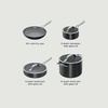 image:imageNinja Ceramic Pro 10Pc Cookware Set PFASFree Midnight Blue CW39010MM  Titaniuminfused ceramic 10year nonstick guarantee No lead cadmium All stovetops amp induction compatible Broil to 550FBlack