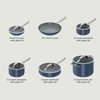 image:imageNinja Ceramic Pro 10Pc Cookware Set PFASFree Midnight Blue CW39010MM  Titaniuminfused ceramic 10year nonstick guarantee No lead cadmium All stovetops amp induction compatible Broil to 550FMidnight Blue