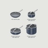 image:imageNinja Ceramic Pro 10Pc Cookware Set PFASFree Midnight Blue CW39010MM  Titaniuminfused ceramic 10year nonstick guarantee No lead cadmium All stovetops amp induction compatible Broil to 550FMidnight Blue